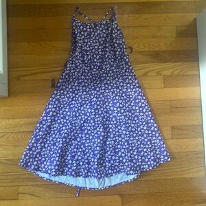 SHEIN Purple Floral Backless Dress